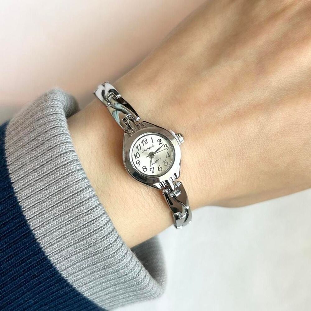 Vintage Inspired Luxury Silver Tone Watch